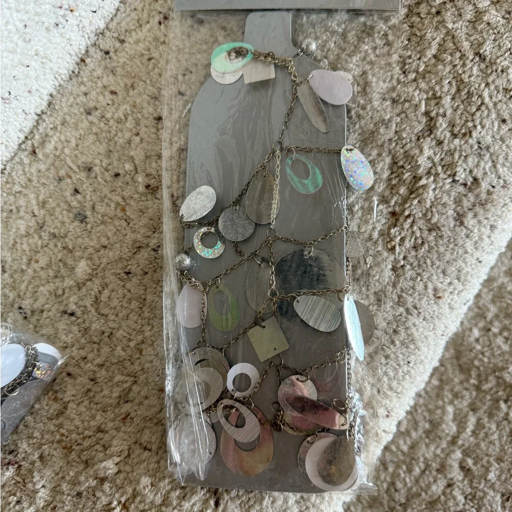 Pier 1 Imports - Silver Beaded Bottle Cover- NWT